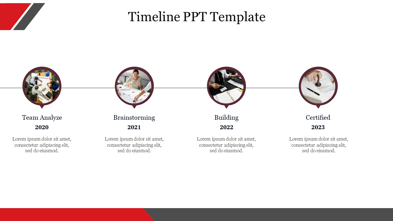 Effective Timeline PPT Template Presentation Slide